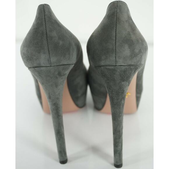 Prada Platform High Heel Classic Almond Toe Pumps Size 40.5 10.5 NIB $750 - Picture 8 of 12